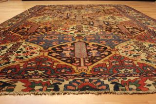 80 Jahre Antiker Blumen Bachtiar Serapi Orient Teppich Rug Carpet Heriz Kazak Bild