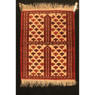 Alter Feiner Handgeknüpfter Orientteppich Korkwolle Afghan Teppich 83x115cm Rug Bild