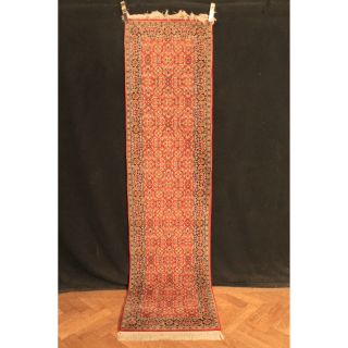 Schöner Handgeknüpfter Orientteppich Kaschmir Läüfer Teppich 280x70cm Tappeto Bild