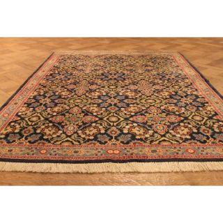 Königlicher Handgeknüpfter Perser Palast Teppich Blumen Nain Kum 145x215cm Rug Bild