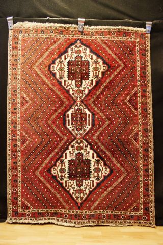 60 Jahre Antiker Af - Shaar / Kazak Gashgai Orient Teppich Rug Carpet 205x150cm Bild