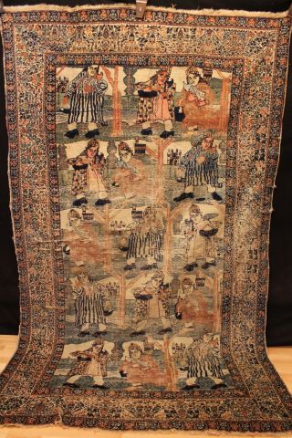 Alter Antiker Orientteppich 275x162 Tappeto Carpet 3257 Kazak Schirwan Afschar Bild