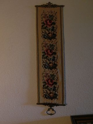 Gobelin Wandbehang - Tapisserie - Klingelzug - Rosenmotive Bild