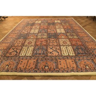 Schöner Handgetupfter Orientteppich Felder Teppich 245x325cm Tappeto Carpet Rug Bild
