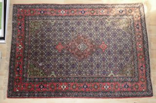 Antiker Handgeknüpfter Orient Perser Teppich Medalion Teppich Unikat Tappeto Rug Bild
