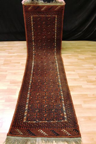 Alter Antiker Gaschgai 300x80 Orient Teppich Tappeto Läufer Galerie 3253 Afghan Bild