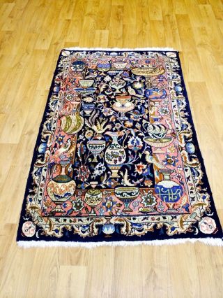 Schöner Dekorativer Handgeknüpfter Orient Perser Teppich Tappeto Carpet Bild