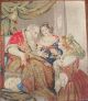 Antikes Gesticktes Gobelin Bild Um 1920,  Handarbeit,  Motiv: Damen,  Heiliger Teppiche & Flachgewebe Bild 1