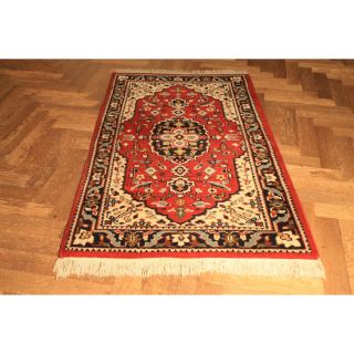 Wunderschöner Handgeknüpfter Orient Perser Teppich Blumen Teppich 90x160cm Bild