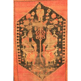 Um 1850 Handgeknüpfter Perser Orient Teppich Kazak Märchen Teppich Tappeto Rug Bild