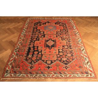 Antiker Alter Handgeknüpfter Orient Perser Teppich Art Deco 150x200cm Rug Bild