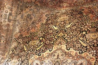 Palast Seidenteppich Blumen Kaschmir Seide Gereinigt Teppich Silk Rug 425x305cm Bild