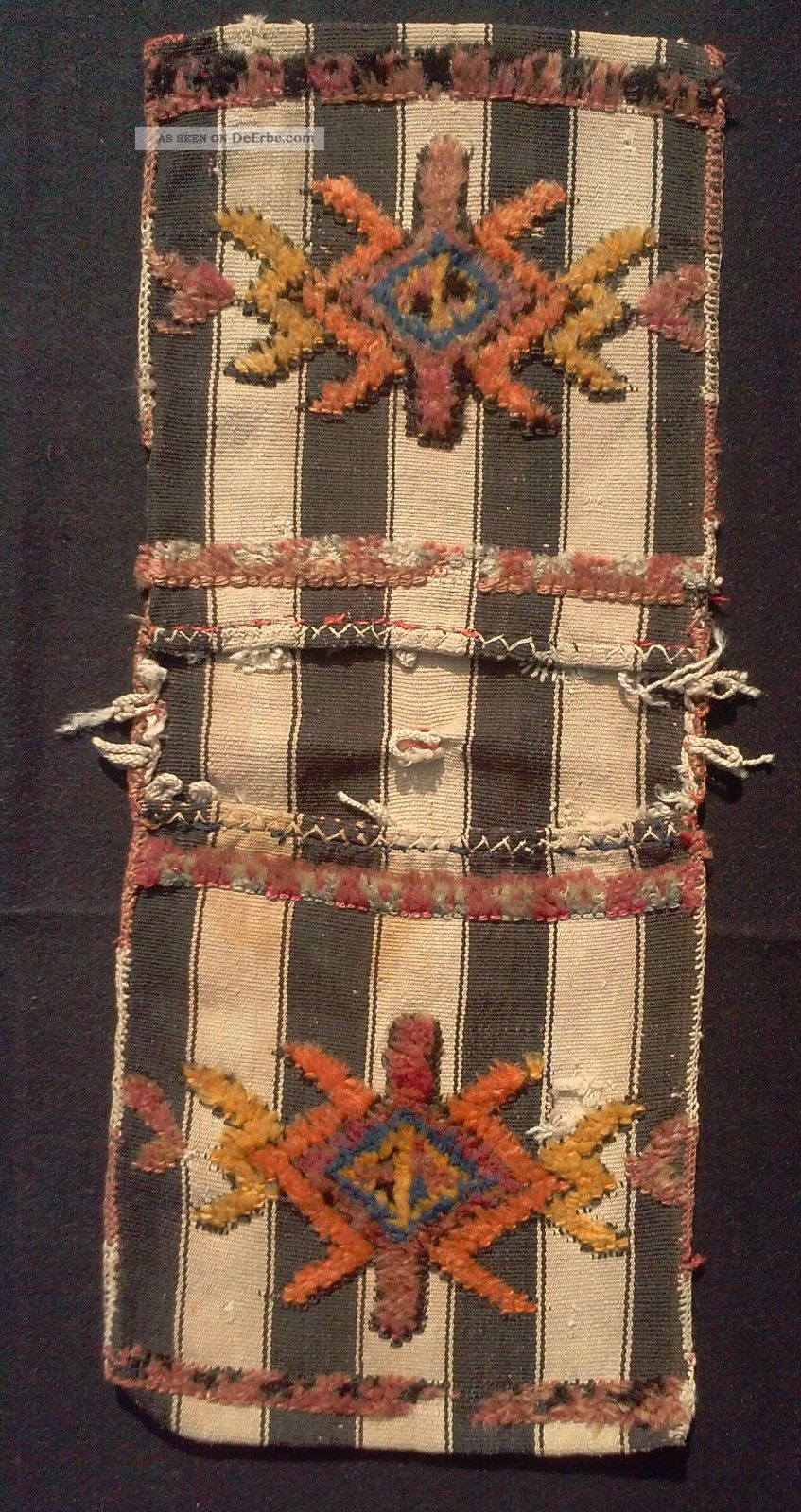 Hübsche Kleine Semiantike Kurden Doppeltasche,  Ca.  92 X 38 Cm Teppiche & Flachgewebe Bild