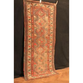 Selten Antiker Handgeknüpfter Orientteppich Kaukasus Kazak Kasak Old Rug Tappeto Bild