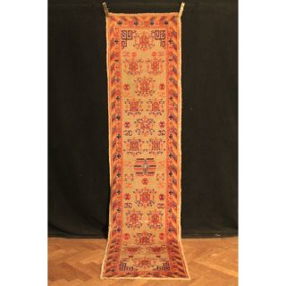 Antik Handgeknüpfter Perser Orientteppich Kazak Kasak Seltenheit Carpet 300x70cm Bild