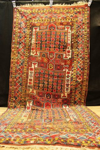 80 - 100 Jahre Shirvan Kazak Azerbaidjan Kurde - LÄufer - Teppich Kasak Old Rug Bild