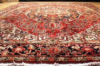 60 Jahre Antiker Heriz 360x275cm Kasak W.  Serapi Orient Teppich Rug Carpet Kazak Bild