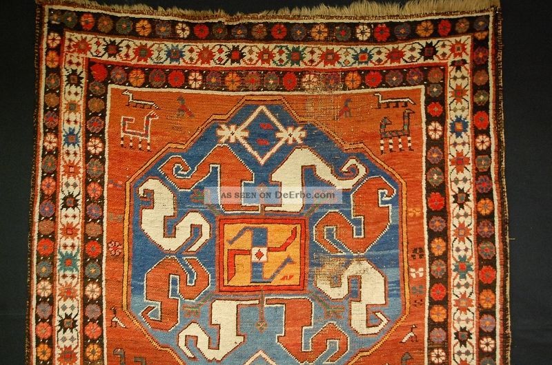 Antiker Kasak Fahrola Kazak Antique Kazak Ca: 206x130cm SammlerstÜck Teppiche & Flachgewebe Bild