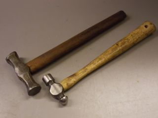 2 Treibhammer Kugelhammer Schmiedehammer Polierhammer Hammer Altes Werkzeug Bild
