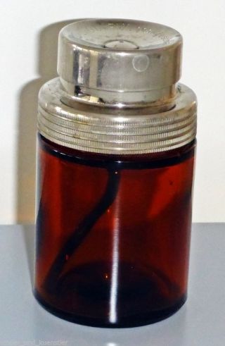 Alkoholspender Klein,  Ca.  40 Jahre Alt,  Flasche,  Braunglas Bild