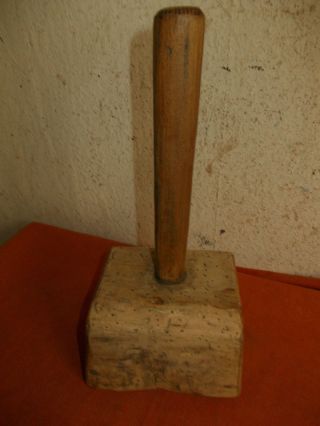Alter Holzhammer,  Beitelhammer, Bild
