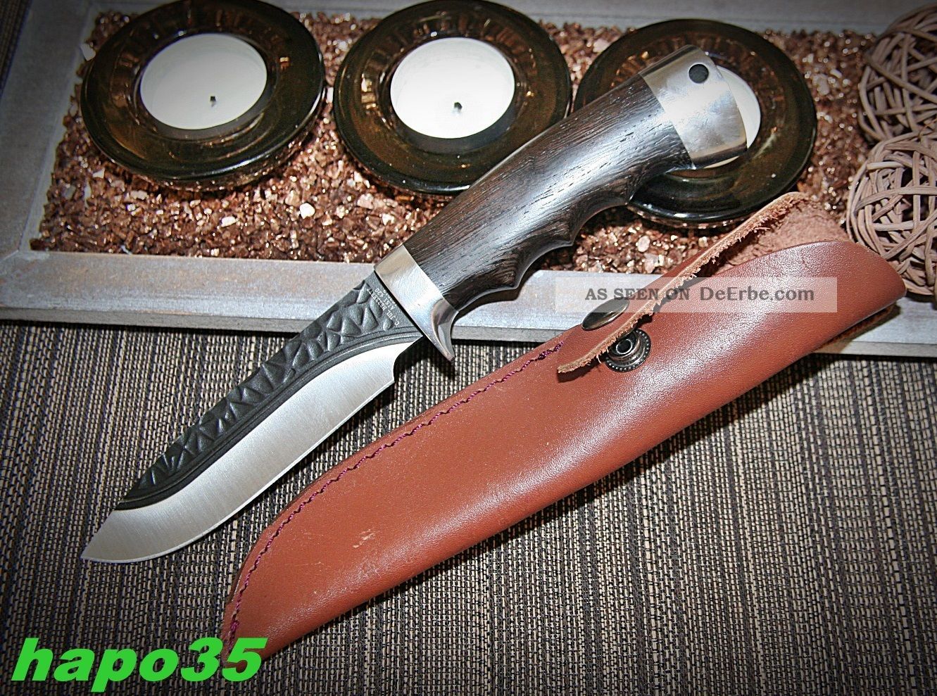 Herbertz Messer Gürtelmesser Incl.  Lederscheide 103012 Jagd & Fischen Bild