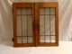 4 Büffet - Türen - Eiche - Bleiverglast Mit Fasettenschliff Bauer Bild 1