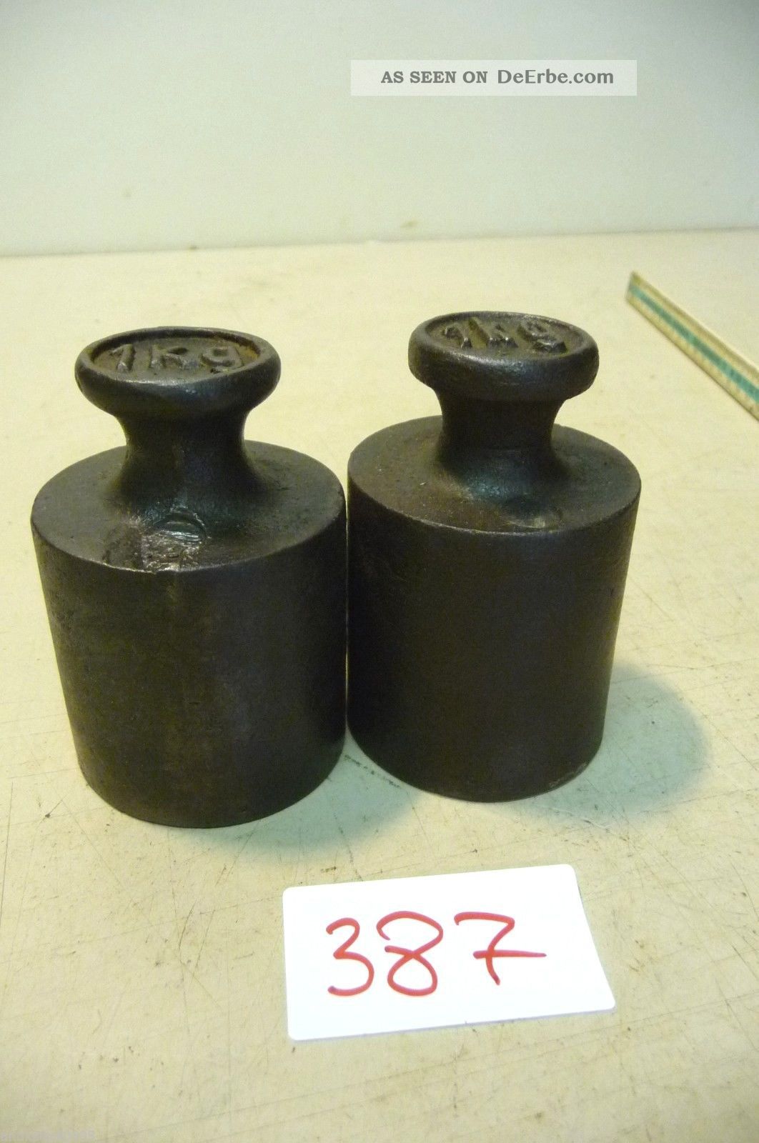 Nr. 387. Alte Gewichte 2 X 1 Kg Old Weights