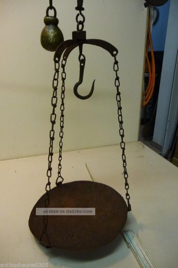 7610.  Alte Waage Balkenwaage Old Balance Scale Kaufleute & Krämer Bild