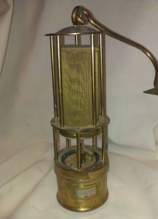 Grubenlampe,  Messinglampe,  Benzin - Wetterlampe Bild