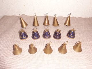 15 Alte,  Seltene Messing Glocken,  Ziegenglocke,  Glockengeläut,  Kuhglocke Bild