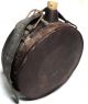 Uralte Grosse Feldflasche Mit Eisenringen U.  Lederriemen 1,  8 Kg Bauer Bild 1