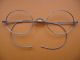 Alte Brille Antik Nickelbrille Alt Spectacles Unrund Eyeglasses Optiker Optical Optiker Bild 2