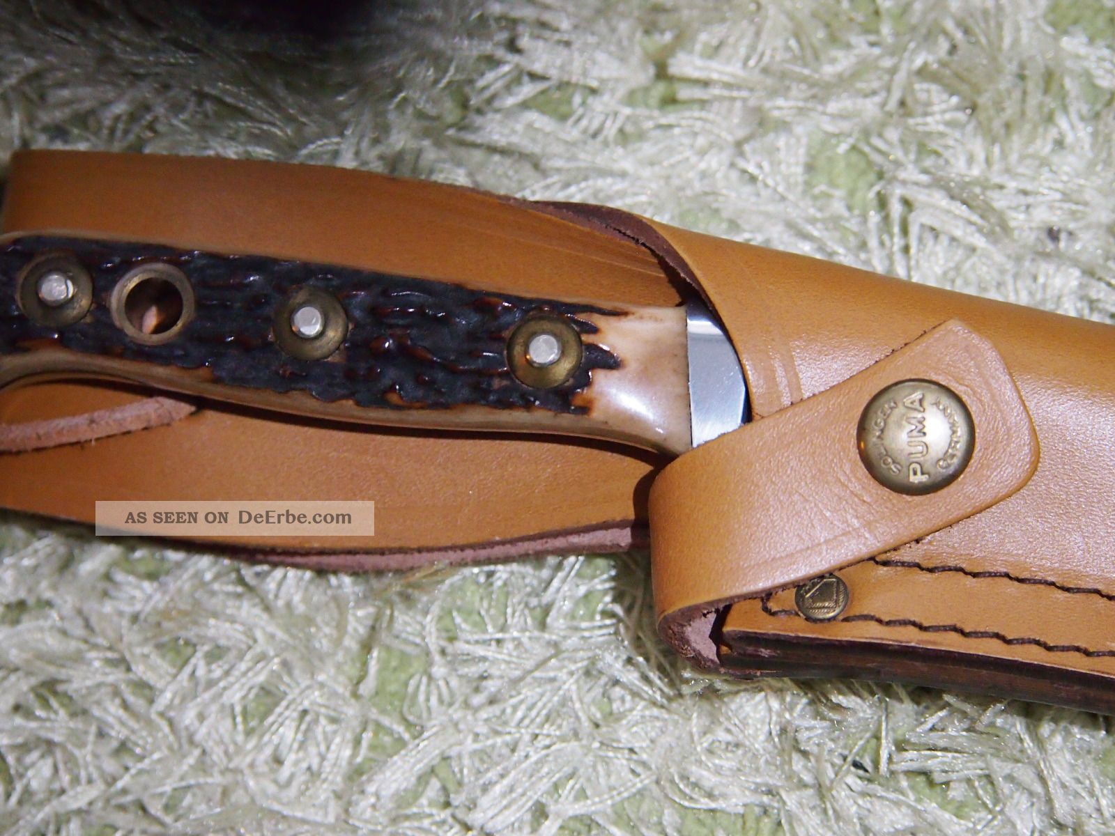 Puma Bowie Nr. 116396 Jagdmesser Handarbeit Aus Solingen Hirschhorn
