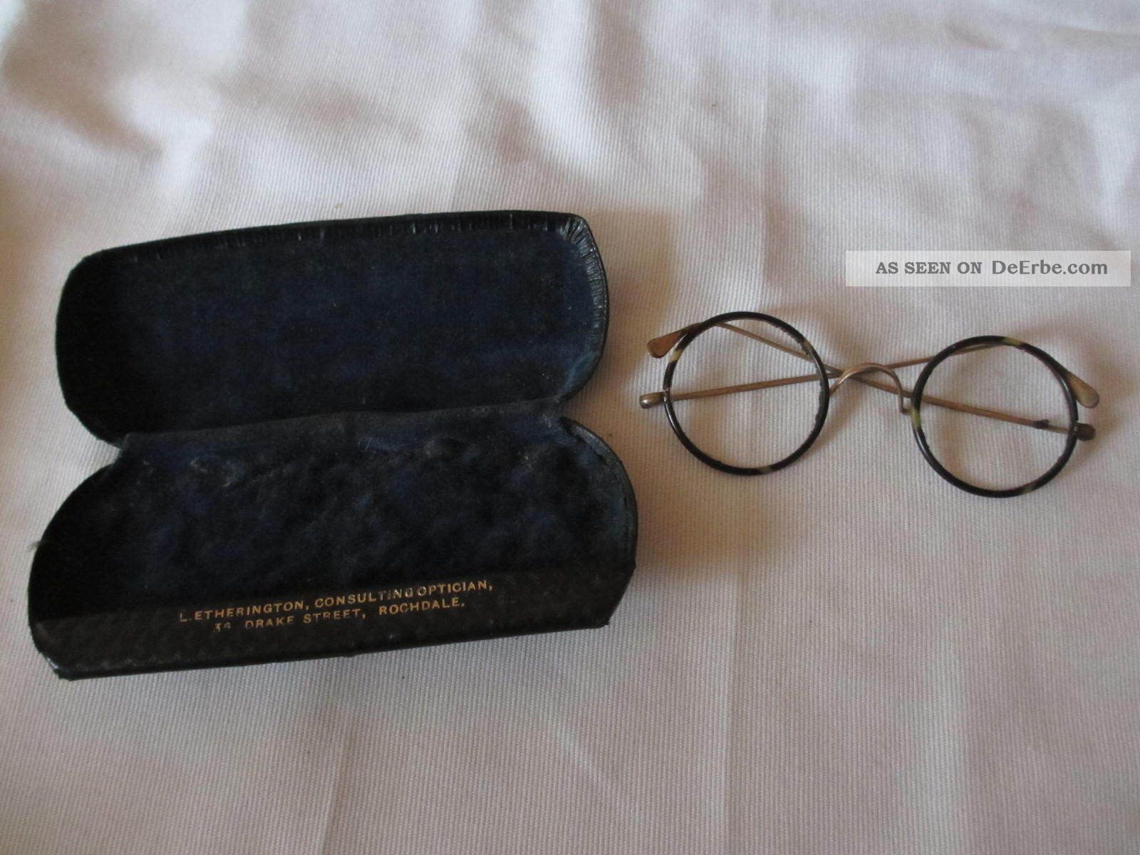 Alte Englische Brille Altes Brillenetui Antik Optiker Etui