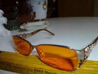 60,  70 Er Chopard Designer Brille Mit Fast 200 Brillianten GlÄser Orange; 23 Kt, Bild