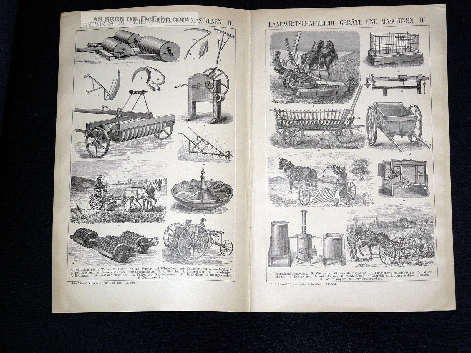 7 Originaldrucke Landwirtschaftliche Maschinen Und GerÄte Ii 1895,  Text Bauer Bild