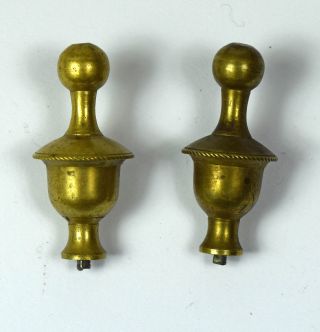 2 Kleine Zapfen Bronze Feuervergoldet Zierteile Pendule Tischuhr Reiseuhr Clock Bild