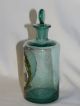 Apotheke Antik,  Barocke Enghalsflasche Grünglas Ol: Aurantii,  Um 1780 Arzt & Apotheker Bild 1