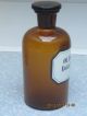 Braune Apothekerflasche 0,  5 Liter Eukalyptusöl Deko Alt Mit Glasstöpsel Arzt & Apotheker Bild 4