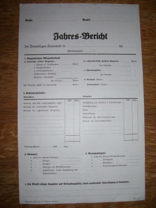 Jahres - Berischt Der Freiwilligen Feuerwehr In. .  Von Ca 1925 Bild