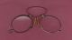 Antike Brille - Nasenzwicker - Gut Erhalten - Schöne Patina - Lederetui Optiker Bild 1