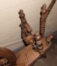 Nachlaß Dachbodenfund Antikes Eichen Spinnrad Aus Holz Gedrechselt Dekoration Alte Berufe Bild 2