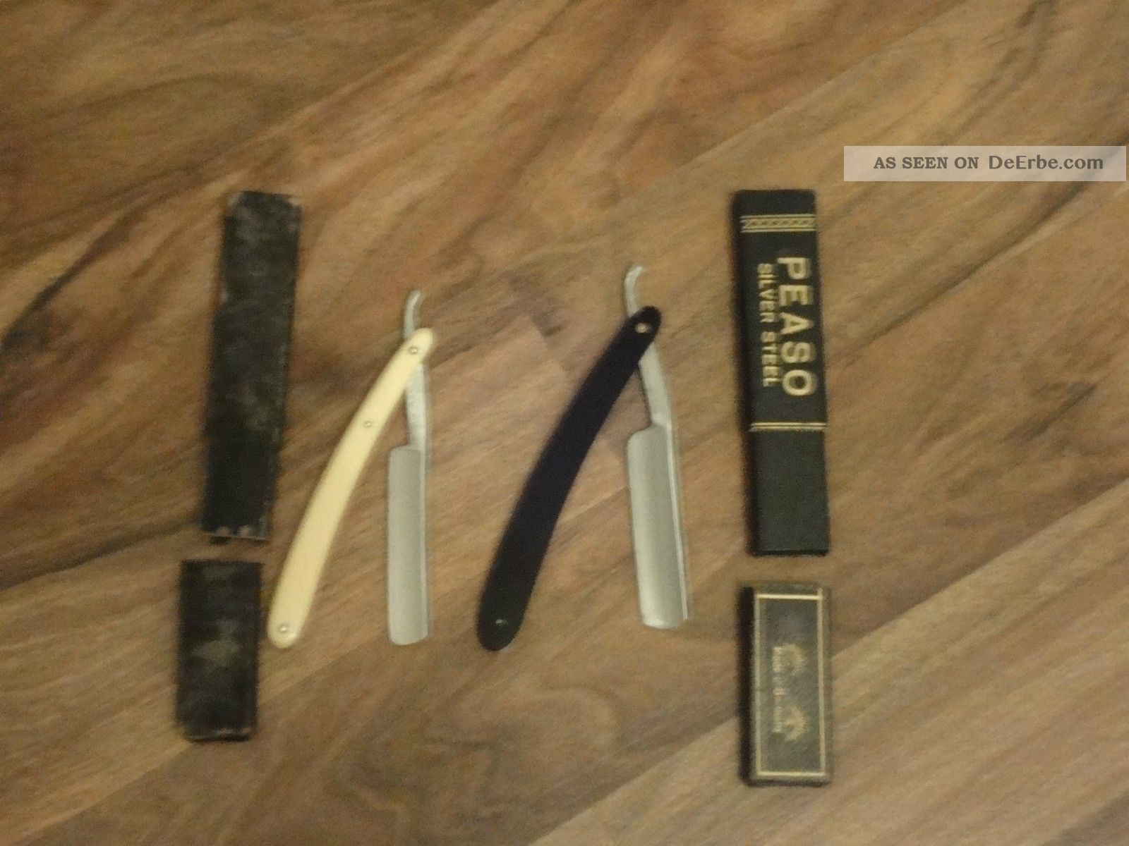 2 Rasiermesser Straight Razor Rasoir Navaja Brzytwa бритва かみそり Rakkniv Rasoio Frisör & Barbier Bild