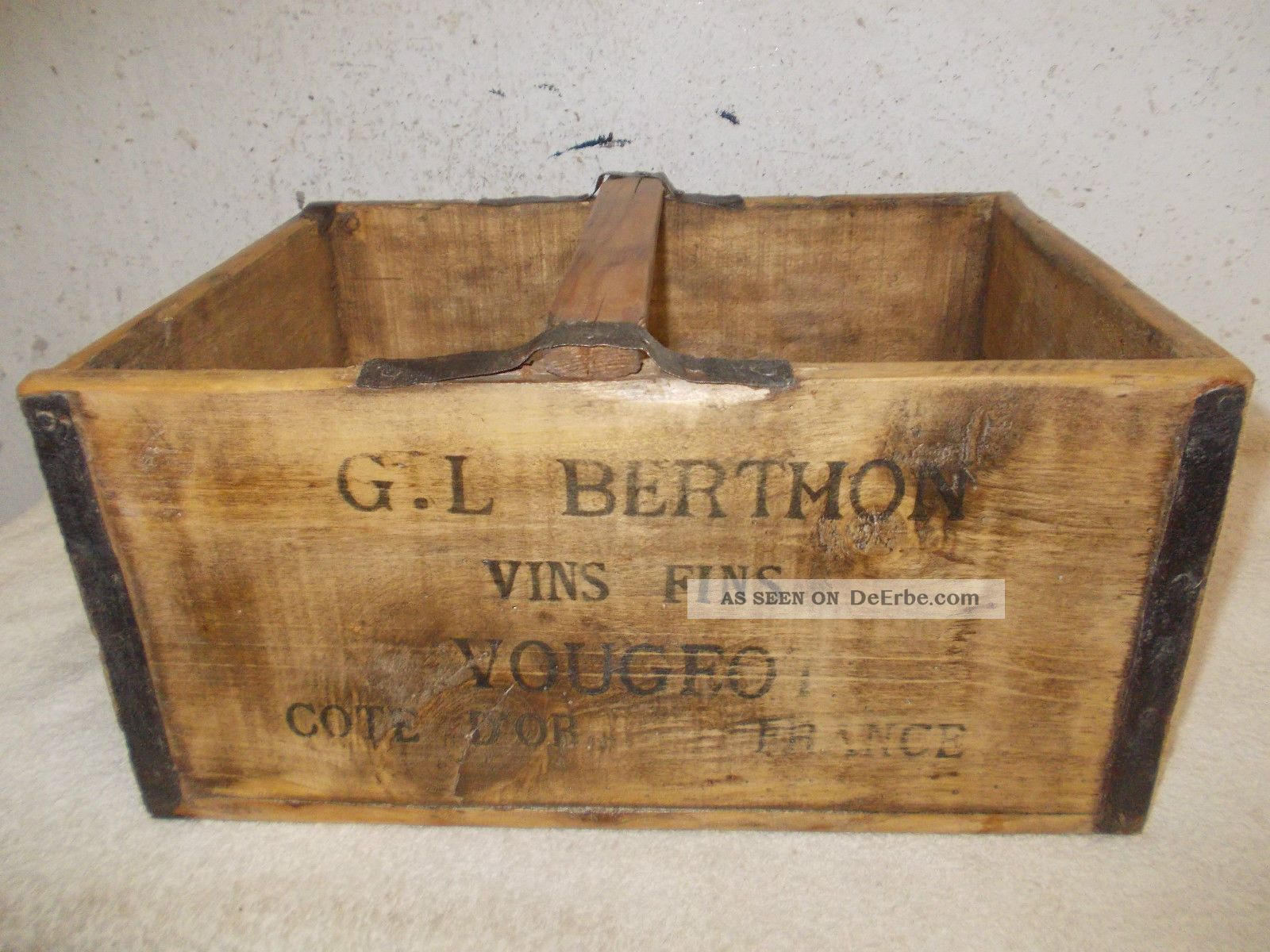 Alter Französischer Transportkasten,  Holzträger,  Tragekasten,  Holzkiste Bauer Bild