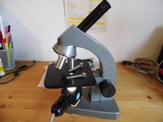 Altes Mikroskop Leitz Wetzlar Nr.  653219 M.  3 Objektiven U.  Beleucht.  Funktionsfähig Bild