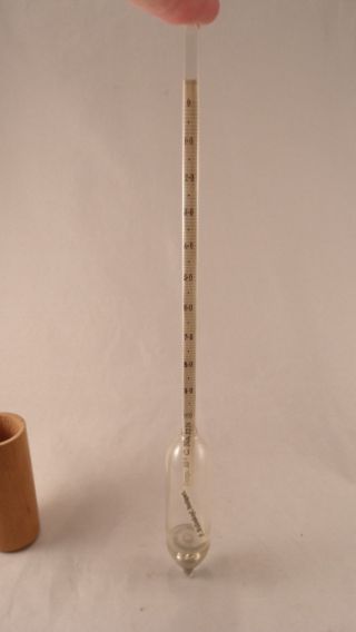 Alte Weinwaage / Thermometer / Oechslemeter Quecksilber Um 1910 Top Bild