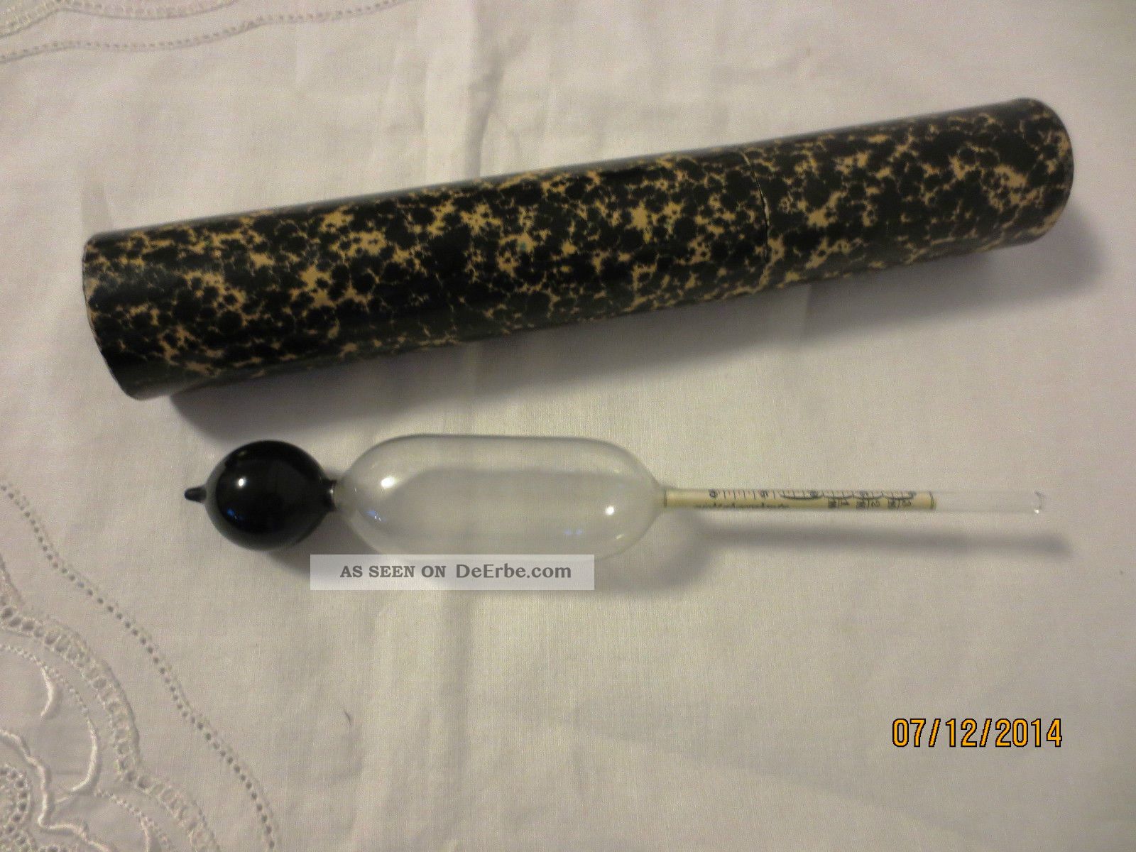 Antikes Lactodensimeter (nach N. Quevenue Milchmessgerät) Um 1885