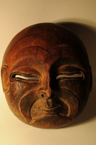 Alte Tibetische Holzmaske Maske Tibet Nepal Bild