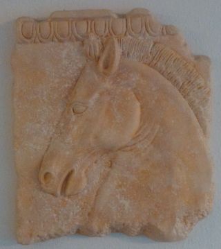 Reliefbild Pferdekopf,  Römisch,  Griechisch,  Antike,  Orient Bild
